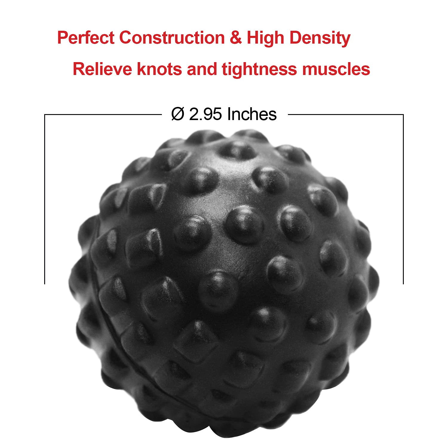 Bola de masaje de punto de gatillo para masaje de tejido profundo, pelota de masaje muscular de fitness para liberación miofascial y relajación deportiva (2.95 pulgadas)