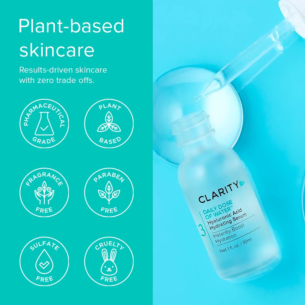 ClarityRx Daily Dose Of Water Hyaluronic Acid Hydrating Serum, 1 Fl Oz (packaging may vary)