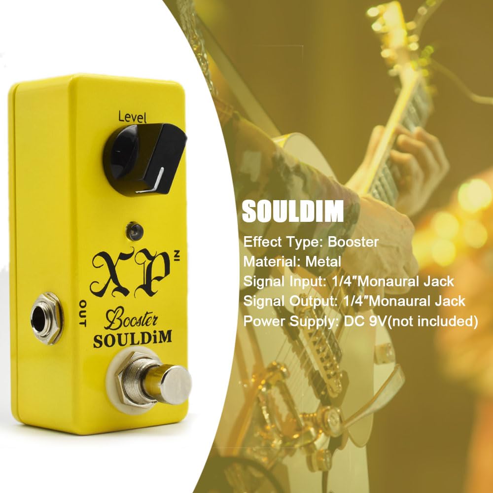 Pedal de Efecto de Guitarra SoulDiM XP Booster Mini Bypass