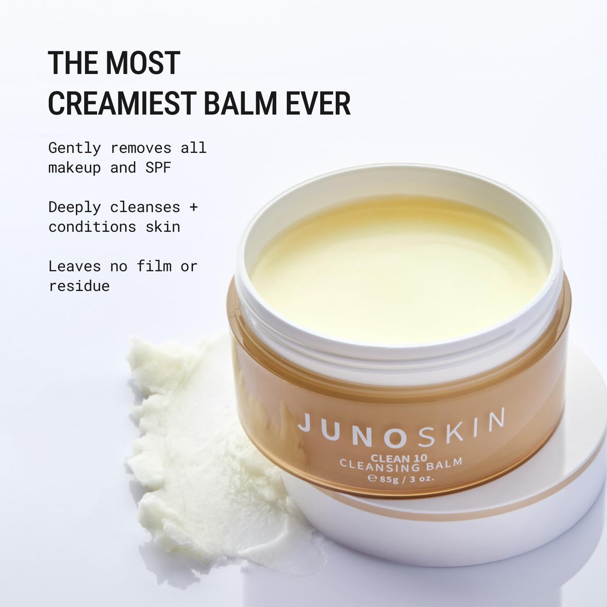 JUNO & Co. Clean 10 bálsamo limpiador, 10 ingredientes, removedor de maquillaje, 85 g