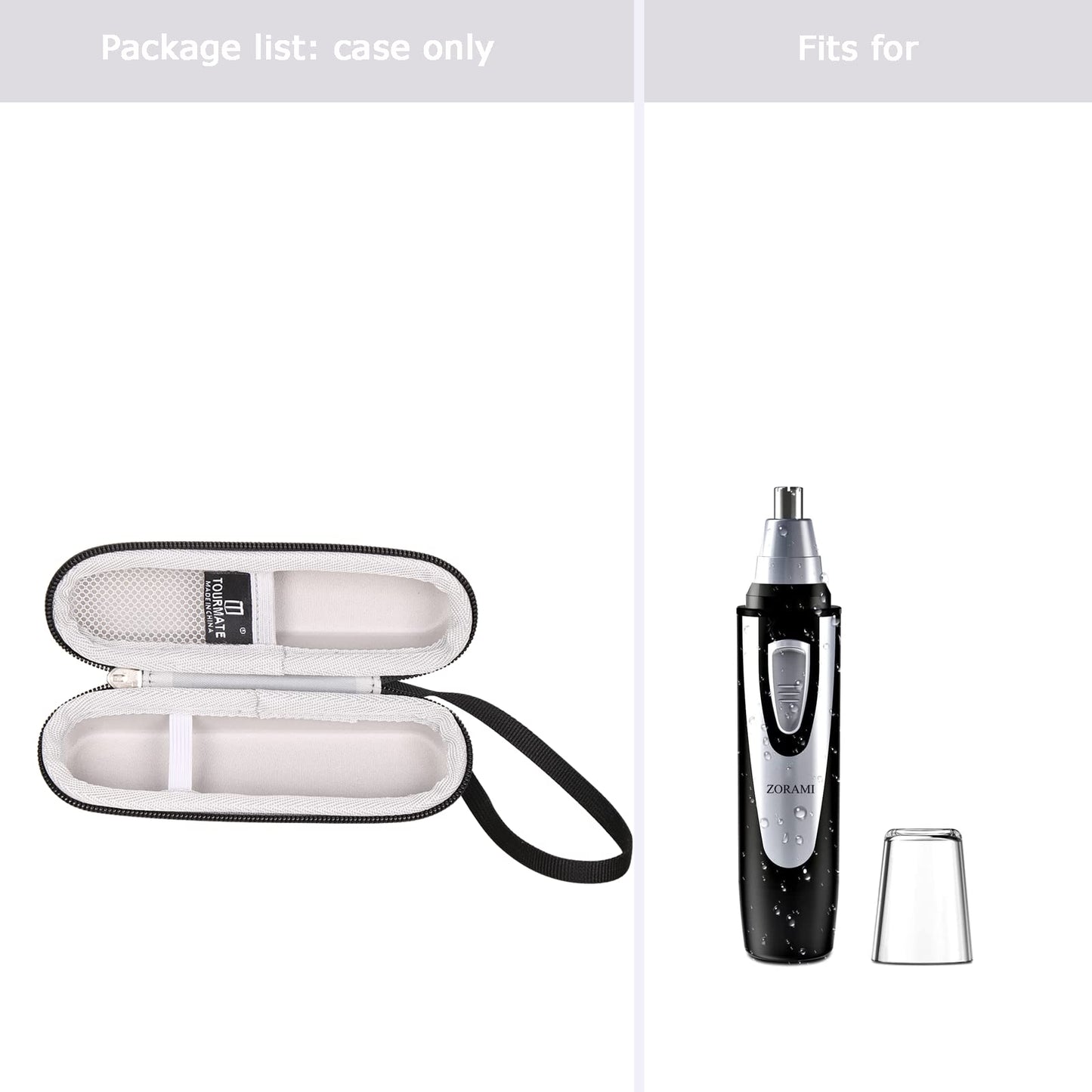 Tourmate - Funda de almacenamiento rígida para cortapelos ZORAMI para orejas y nariz (solo caso)