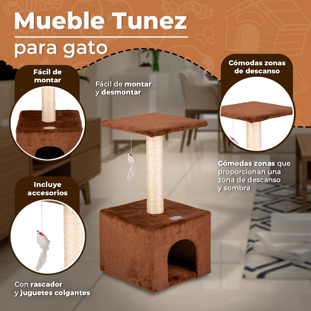 Fancy Pets Mueble con Juguetes para Gato de 60 Centímetros de Altura