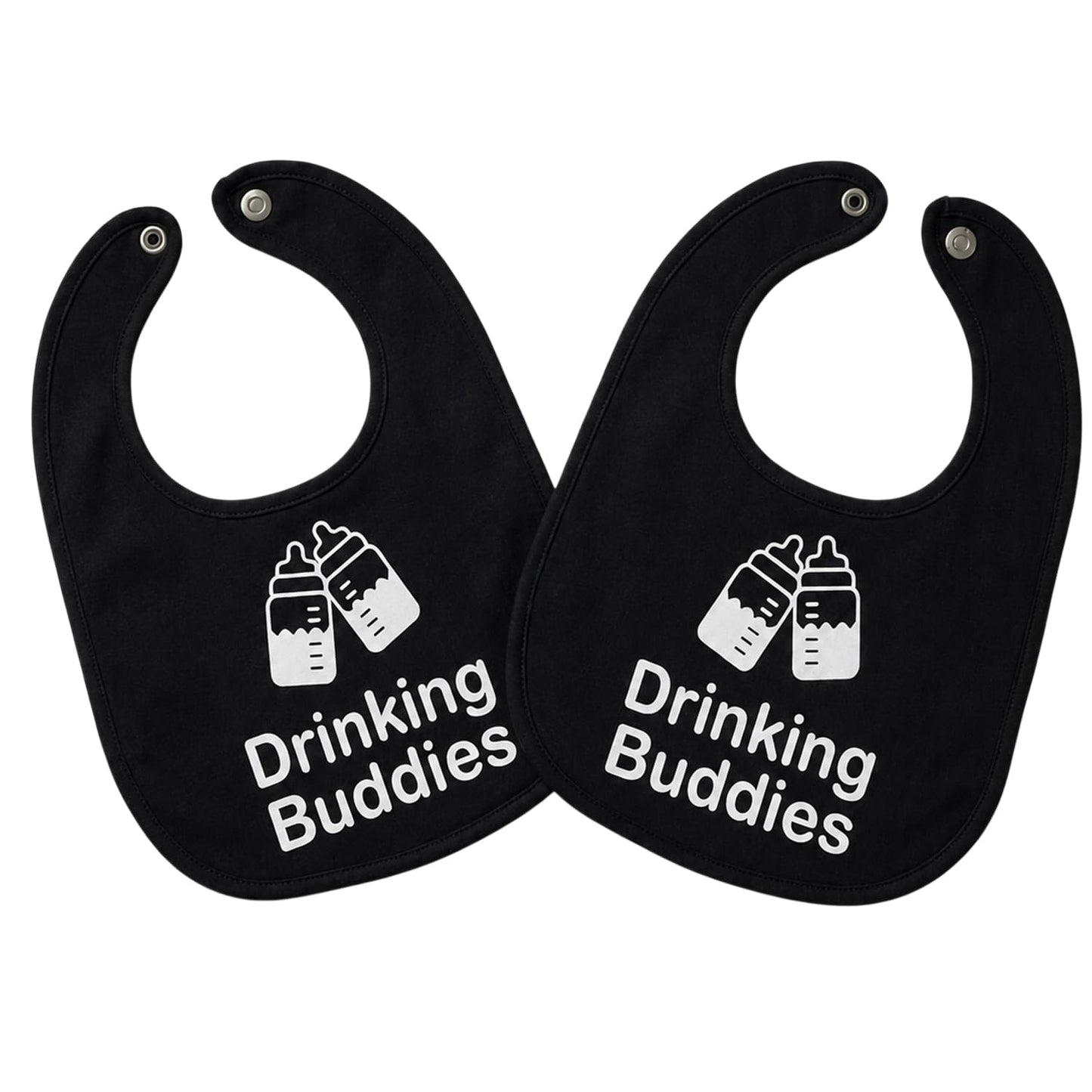 Twinstuff Baberos gemelos 100% algodón para bebés, suaves, lindos y prácticos, impermeables, duraderos, unisex, ideales para alimentación sin problemas, uso diario y proteger la ropa de derrames
