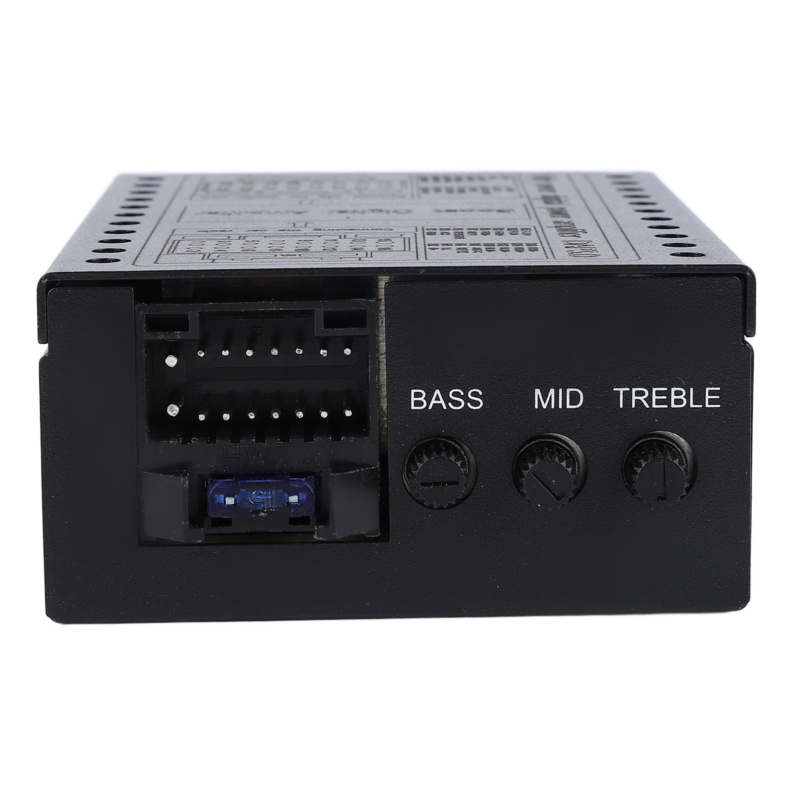 Jiawu Amplificador DSP para Coche, Amplificador de Potencia de Clase AB de 4 Canales y 50 W, relación señal/Ruido de 96 dB, Caja Estable de 2/4 ohmios