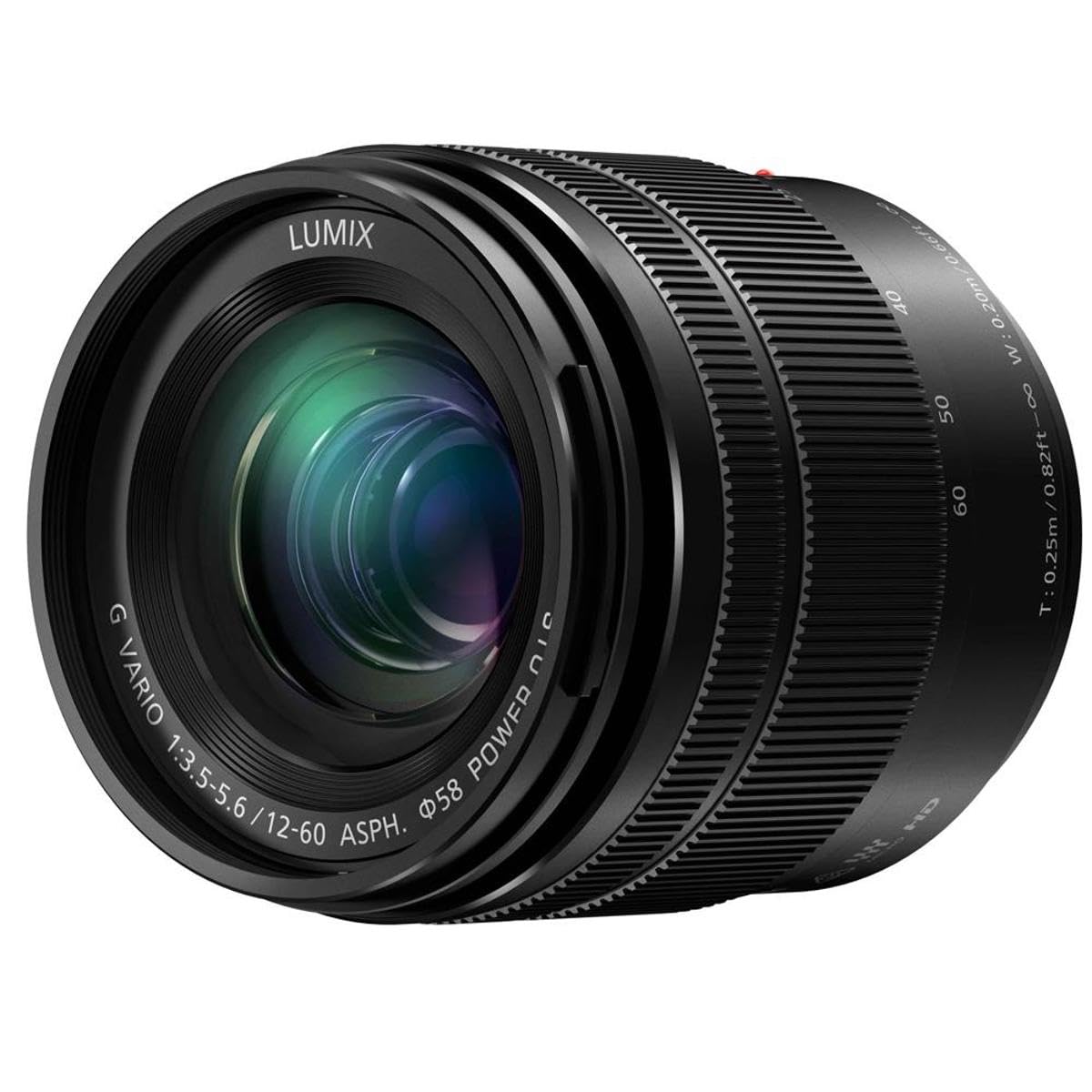 Lente Lumix G Vario Panasonic Negro 12-60 MM F3.5-5.6 ASPH Potencia Óptica IS