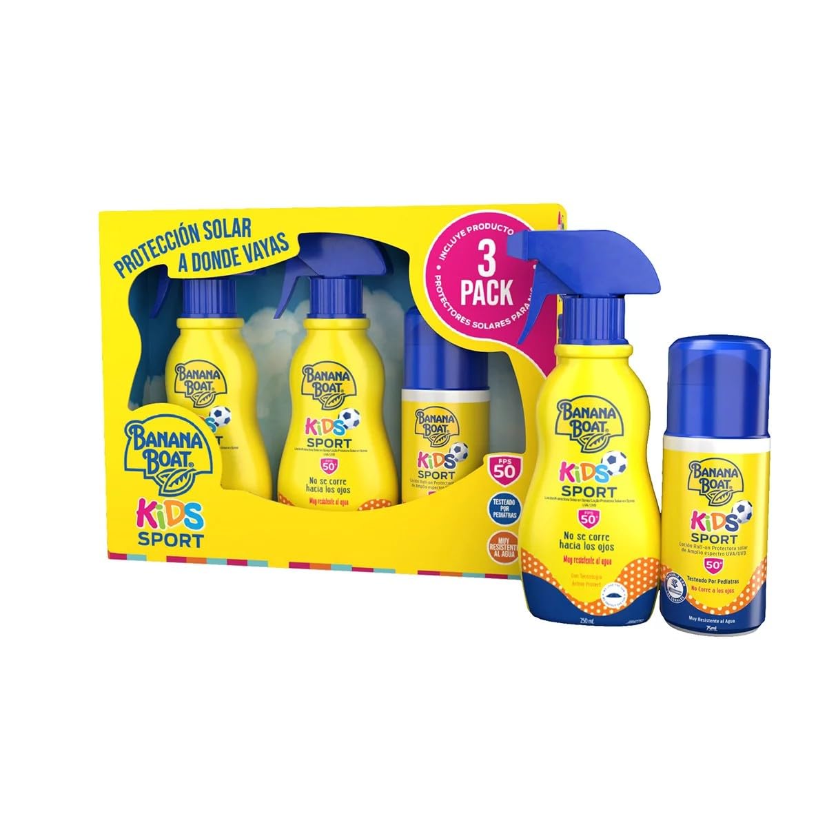 Protector Solar Banana Boat Kids 2/250 ml + Roll On 75 ml