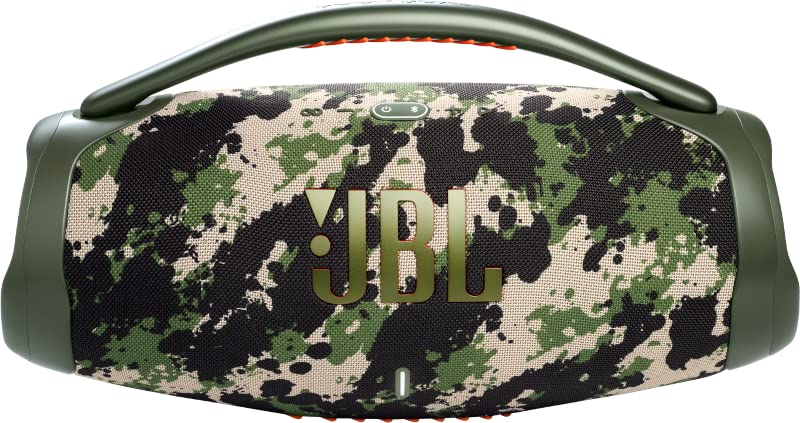JBL Boombox 3 Bocina Portátil Bluetooth, 180W de Potencia, Reproducción 24 Horas, Resistente al Agua y Polvo IP67 - Squad