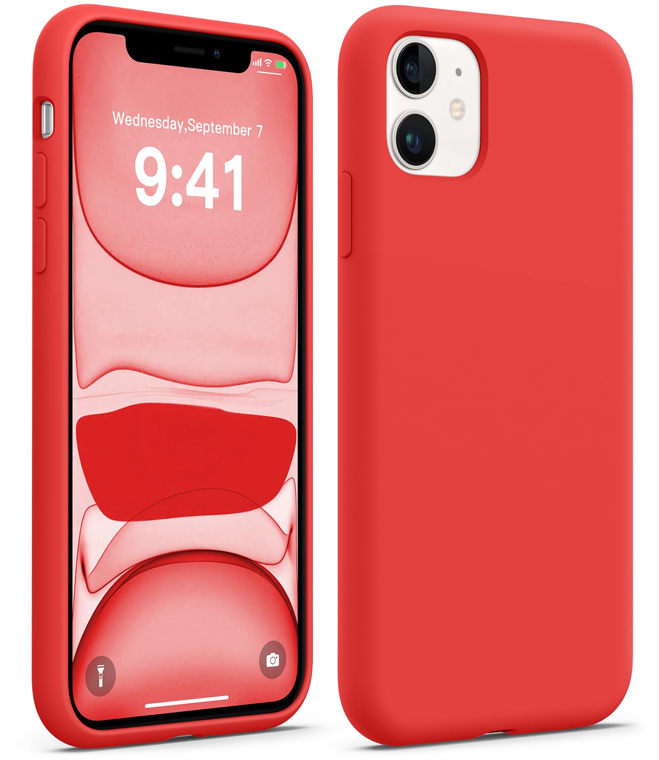 AOTESIER - Funda compatible con iPhone 11, silicona de grado alimentario, protección contra caídas de cuerpo completo, a prueba de golpes, con forro suave antiarañazos para iPhone 11 de 6.1 pulgadas,