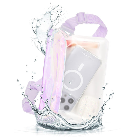 Case-Mate - Funda Impermeable con Burbujas de jabón IP68 con protección de Triple Sello, Correa Ajustable, riñonera Impermeable para iPhone 16 Pro MAX/iPhone 15 Pro Max/14 Pro/13/S24/Pixel 9,