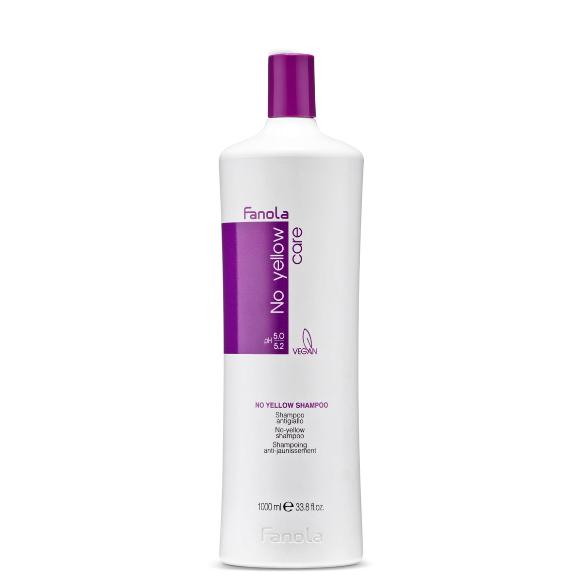 Fanola No Yellow Shampoo Large Bottle, 33.8 Fl Oz
