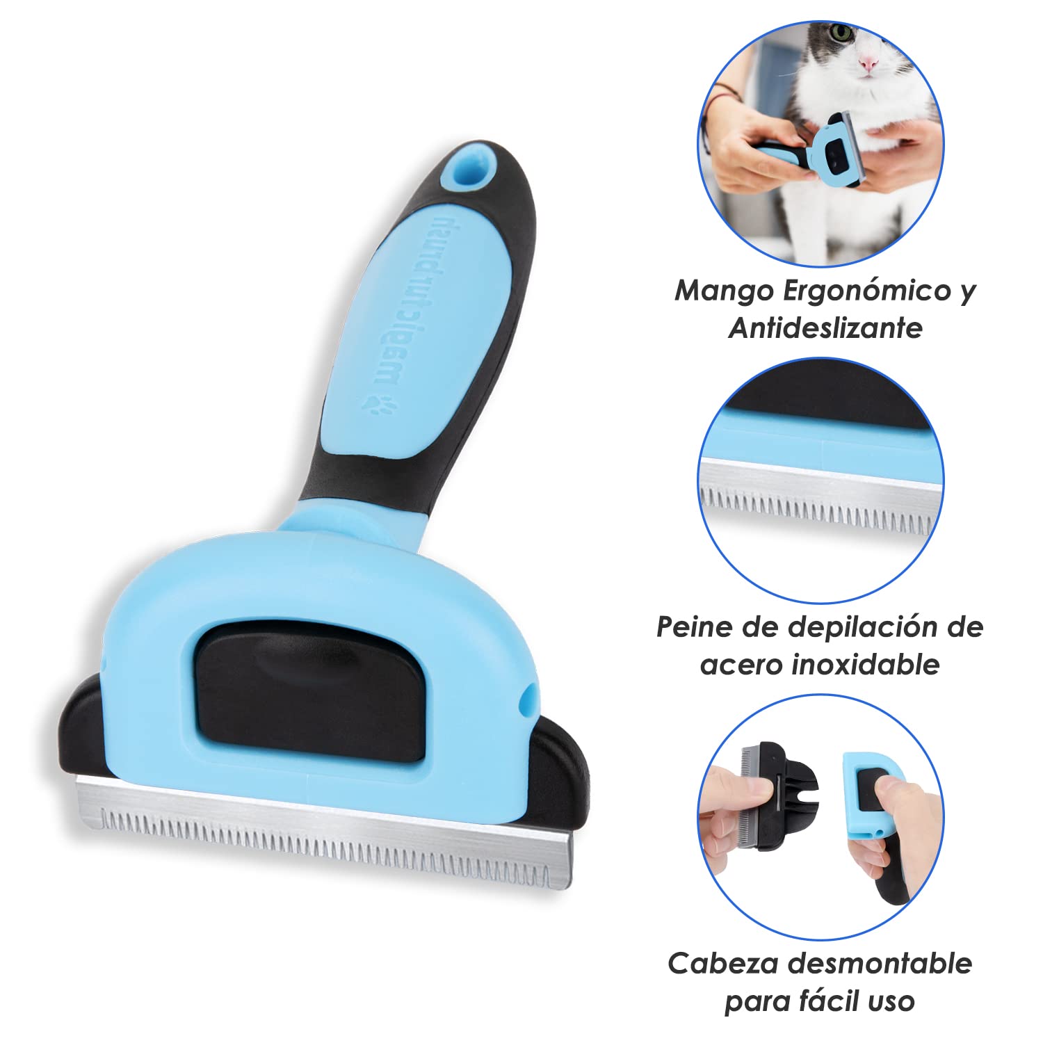 Cepillo Removedor de Pelo SlowTon para Mascotas Grandes, Eficazmente hasta un 95%