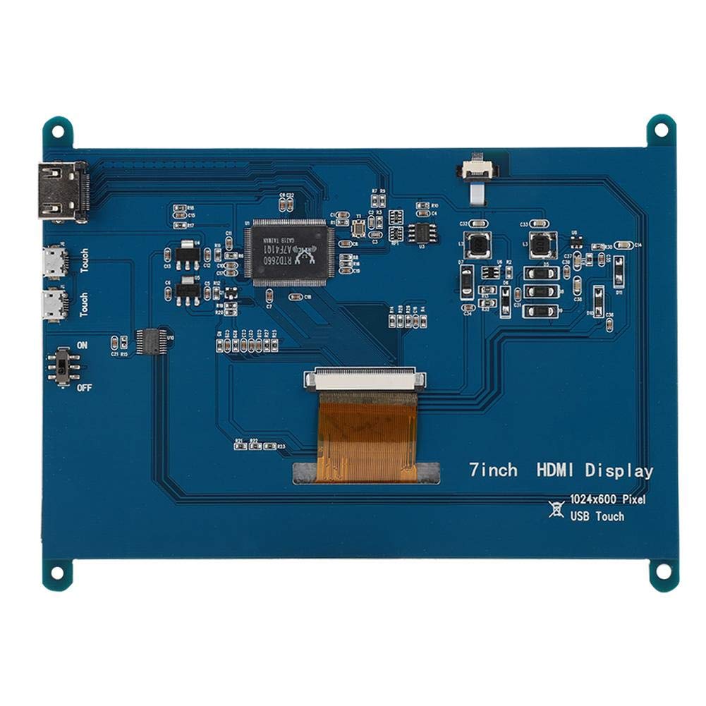 Lazmin Pantalla táctil LCD, Pantalla de 7 Pulgadas HDMI 1024x600 Ultra HD para 3