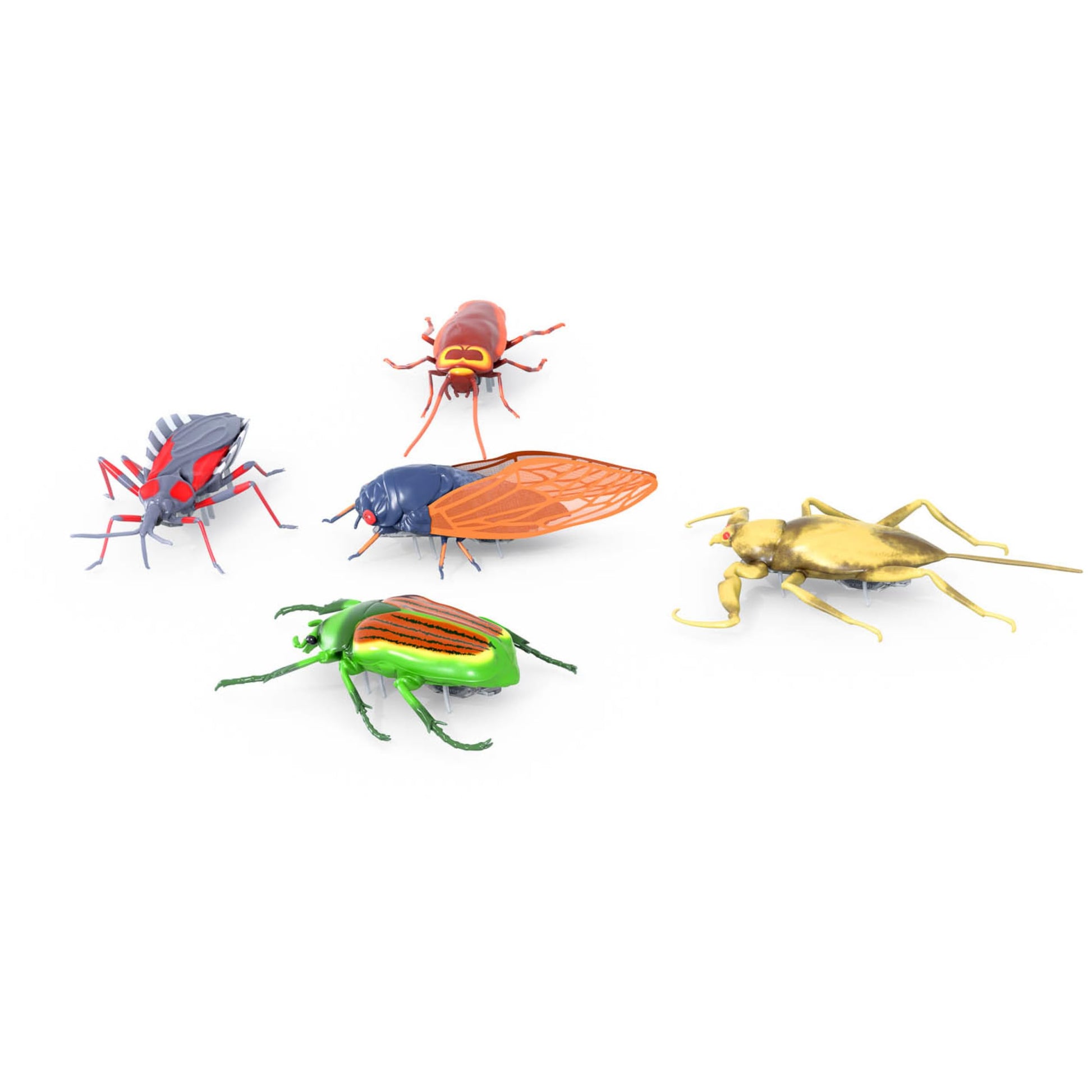 HEX BOTS, Nano Real Bugs 5-Pack, Insectos de Juguete Falsos, Juguetes sensoriales para niños, niñas y Gatos, Juguetes de Robots para niños y niñas a Partir de 3 años