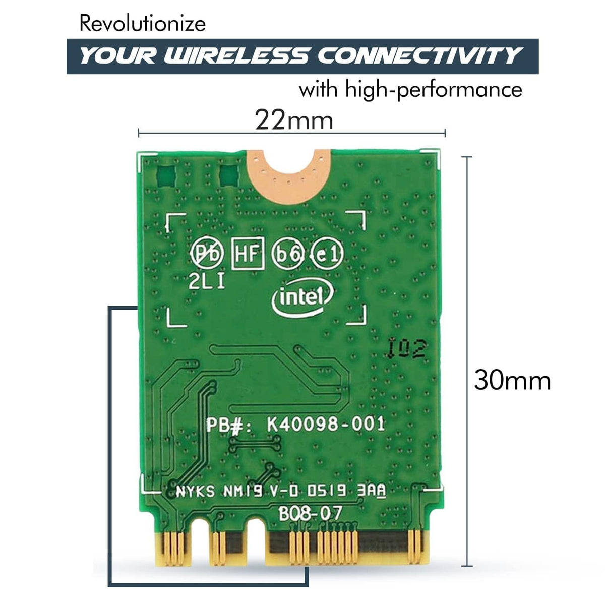 Kit de Escritorio Wi-Fi HighZer0 Electronics AX200 Blanco con Soporte Bluetooth 5.2 Wi-Fi 6 y PCIe x4 2.4 Gbps