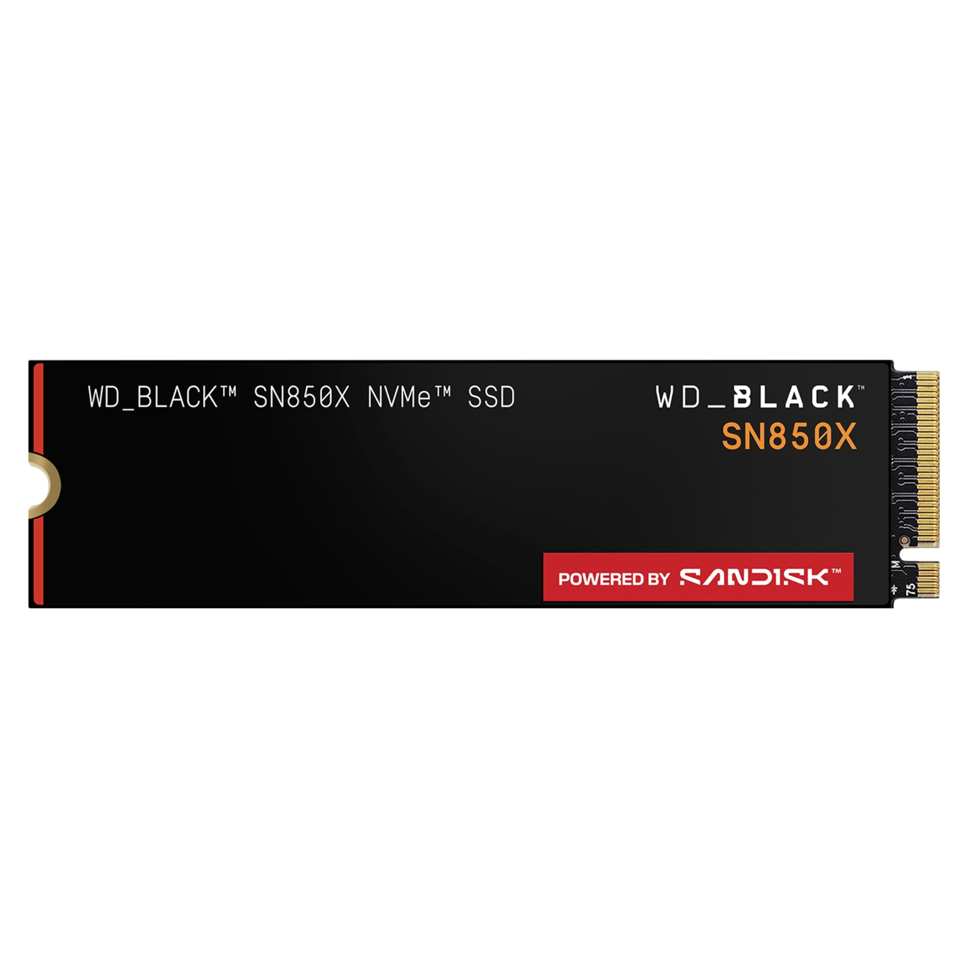 WD_BLACK SN850X NVMe SSD de 2 TB (Memoria para Juegos, tecnología PCIe Gen4, Lectura de 7300 MB/s, Escritura 6600 MB/s), Color Negro