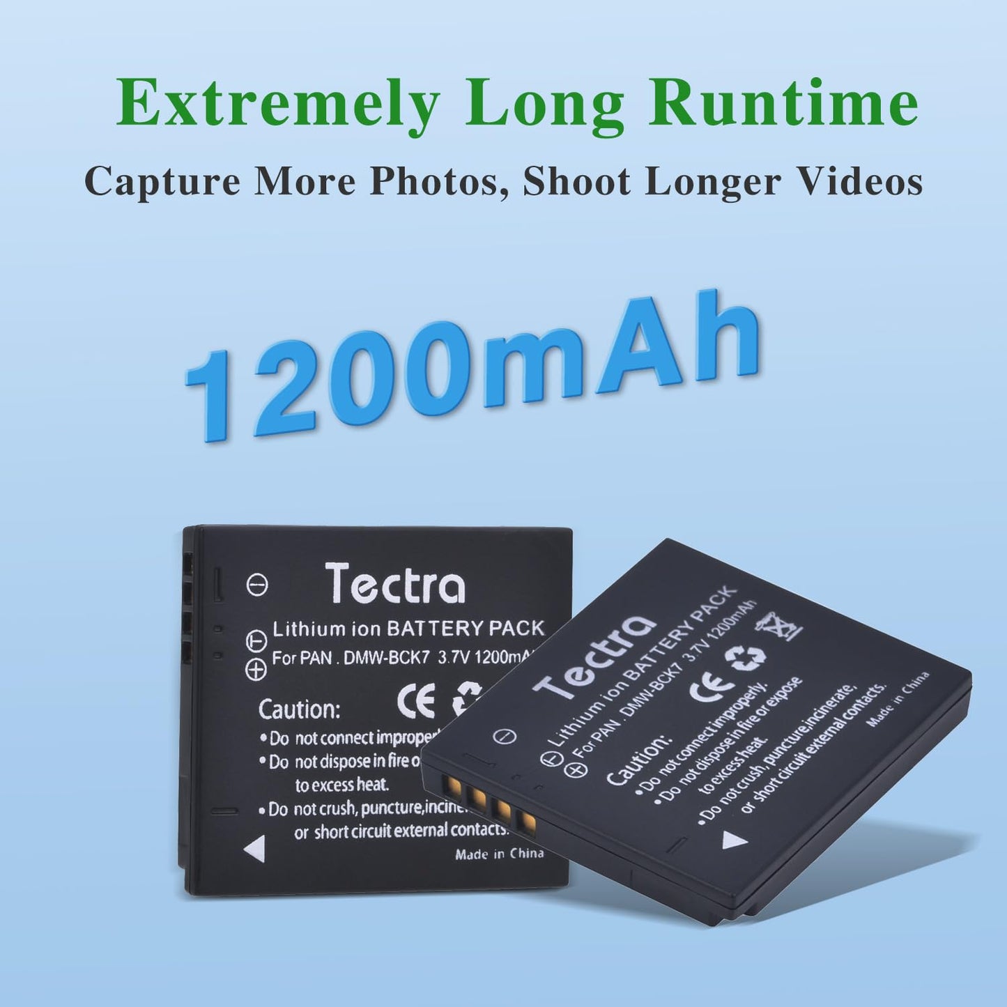 Kit de Batería y Cargador para Panasonic Lumix Tectra Negro