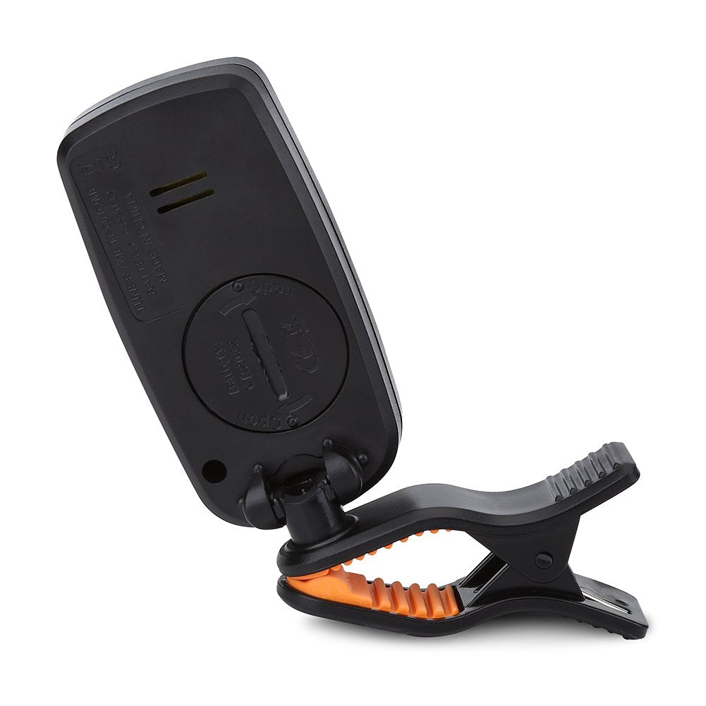 Bnineteenteam Clip On Guitar Tuner, 2 in 1 Guitar Tuner with Metrónomo, Digital Guitar Tuner with LCD Display, Portable Clip-On for Guitar, Bass, Violin, Ukulele, Musician, Student, Home Use
