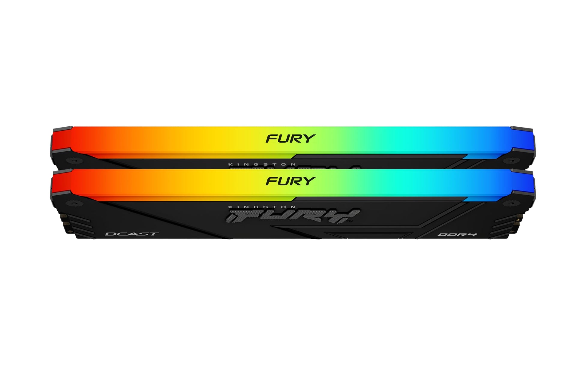 Kingston Fury Beast Black RGB DDR4, Memoria Gamer para PC, Capacidad: 32GB Kit (2x16GB), Frecuencia: 3600MT/s, Latencia: CL18, Factor de Forma: DIMM 288-Pin, Color: Negro/RGB, KF436C18BB2AK2/32