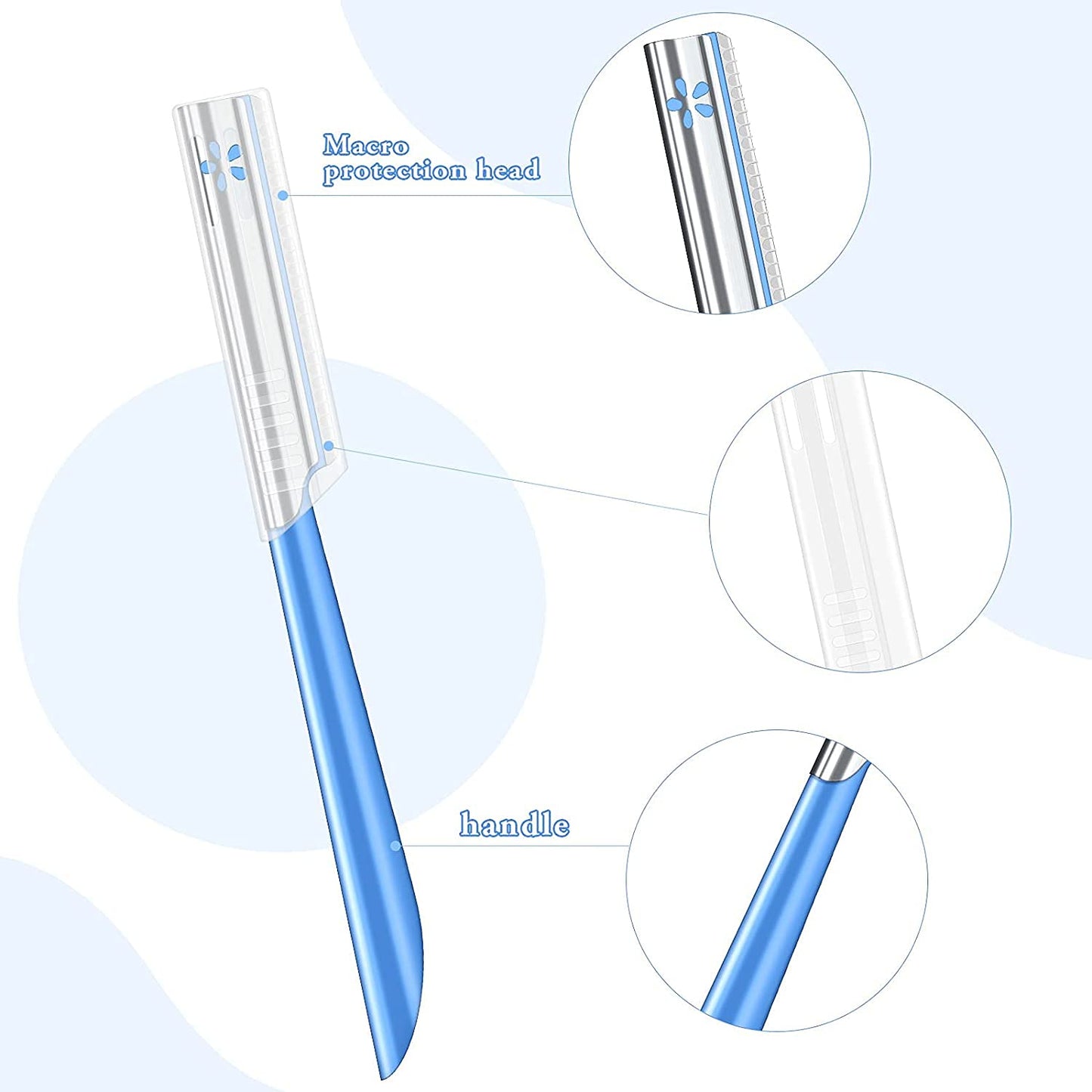 Maquinilla de afeitar facial para mujeres para depilación – Herramienta Dermaplaning Peazón, Peluchas de melocotón, removedor de pelo fino, afeitadoras de cejas y afeitadoras faciales Dermaplane para mujeres exfoliantes para pieles sensibles esenciales de