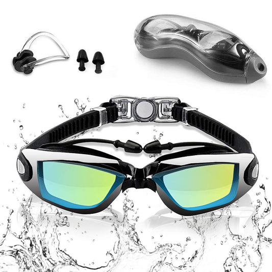 Gafas de natación,Sebami Gafas para Nadar Protección UV antivaho gogles para natacion Gafas de natación Ajustables para Adultos, niños… (Negro)