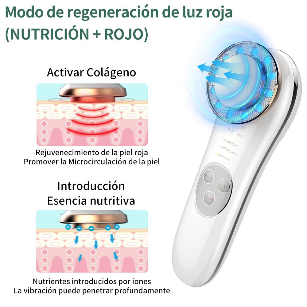 Masajeador Facial Anidanji Alta Frecuencia 7 en 1 Antiarrugas Lifting y Estiramiento de Piel