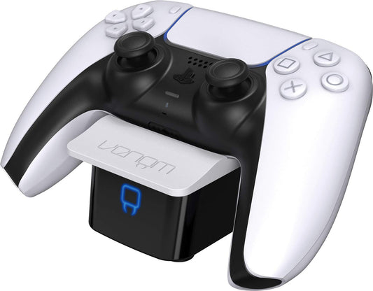 Estación de Carga Venom Blanco Elegante para Controlador PS5 Dualsense Carga Rápida USB