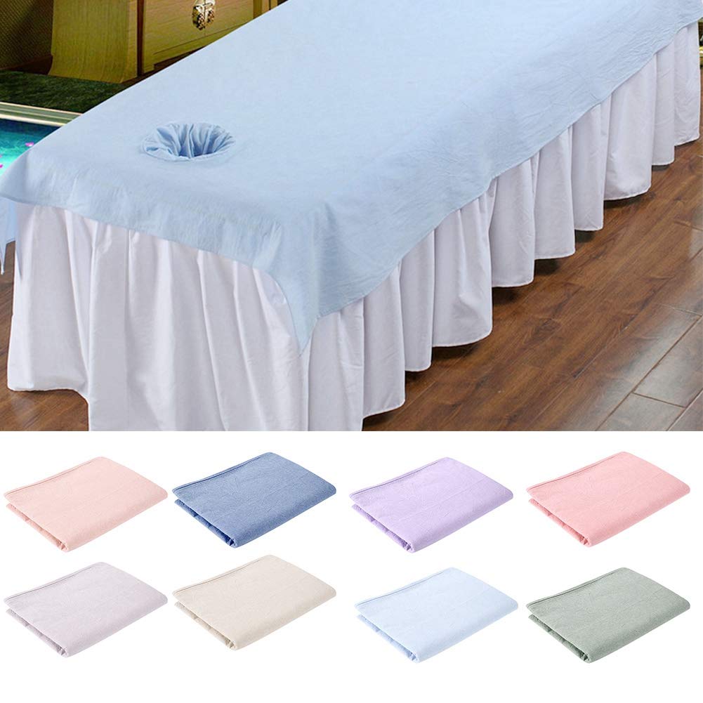 Sábana de Algodón SPA Sofá Cama Caqui con Orificio de respiración Facial