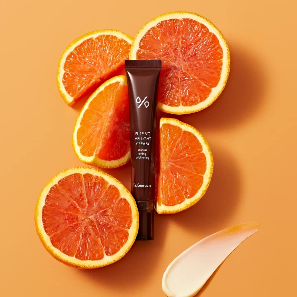leegeehaam Dr.Ceuracle Pure Vitamin C Mellight CreamㅣTone-Up Serum for Face with Pure Vitamin CㅣAnti-Aging Moisturizer for Instant GlowㅣDark Spots, Wrinkles, & Sun Damaged SkinㅣParabens-Free