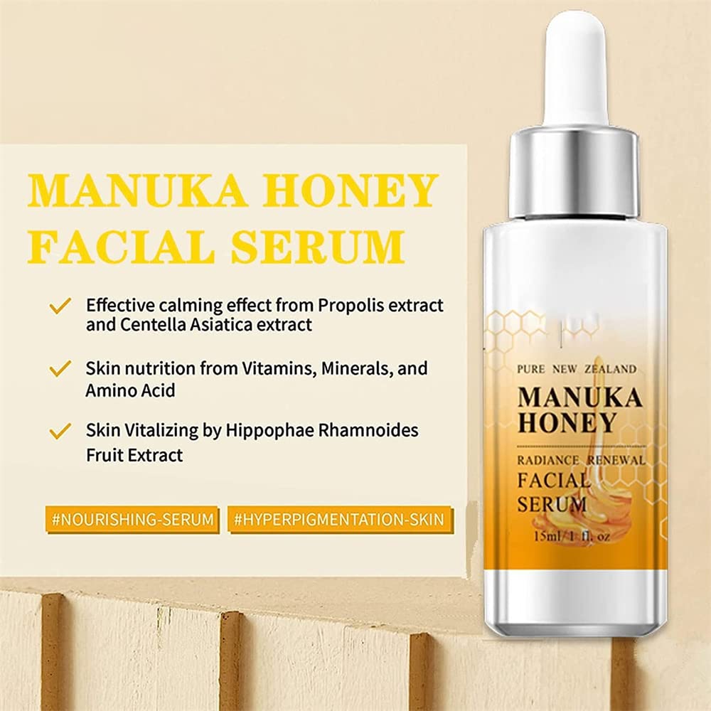 Serum Manuka Honey para Piel Radiante y Sin Arrugas - 2 unidades - Hidratante y Antienvejecimiento - Crazylife Serum Antiedad ideal para pieles maduras.