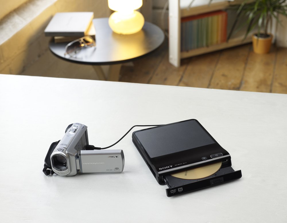 Grabadora de DVD Sony DVDirect Express USB negra para Videocámaras Handycam Multifunción