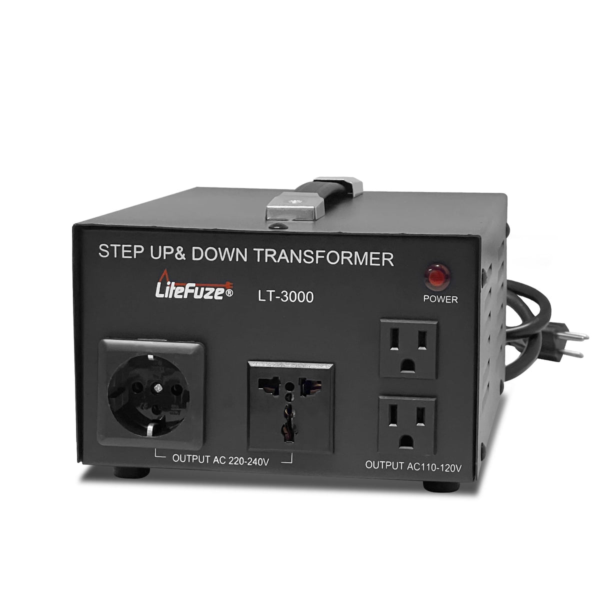 Convertidor de Voltaje LiteFuze LT Series 3000 W con Enchufe Universal Certificado CE