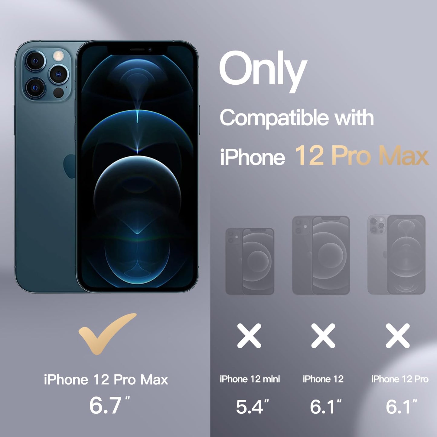 JETech Funda Silicona para iPhone 12 Pro MAX 6.7 Pulgadas, Protectora de Cuerpo Completo con Tacto Suave y Sedoso, Antigolpes Carcasa con Forro de Microfibra (Marino)