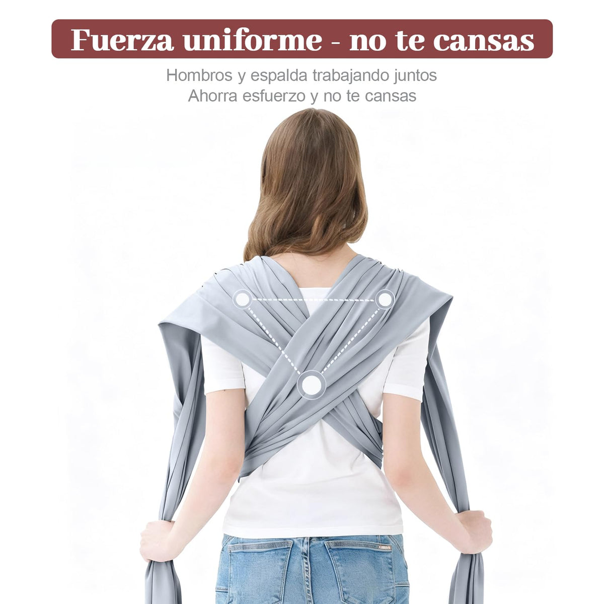 Fular Ergonómico para Bebé, Fular portabebés elástico todo en 1, Fular para bebé, Transpirable Fresco, Hasta 10Kg, para mamás y papás, regalo perfecto para viajar(Gris claro)
