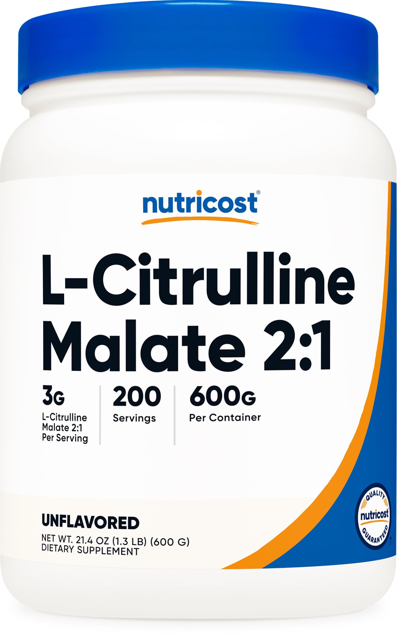 Polvo de L-Citrulina Nutricost en Malato (600 Gramos)