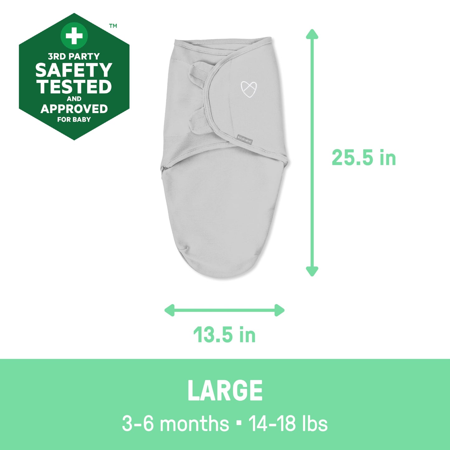 SwaddleMe - Envoltorio original de 3 piezas, diseño de lunares entrecruzados, pequeño