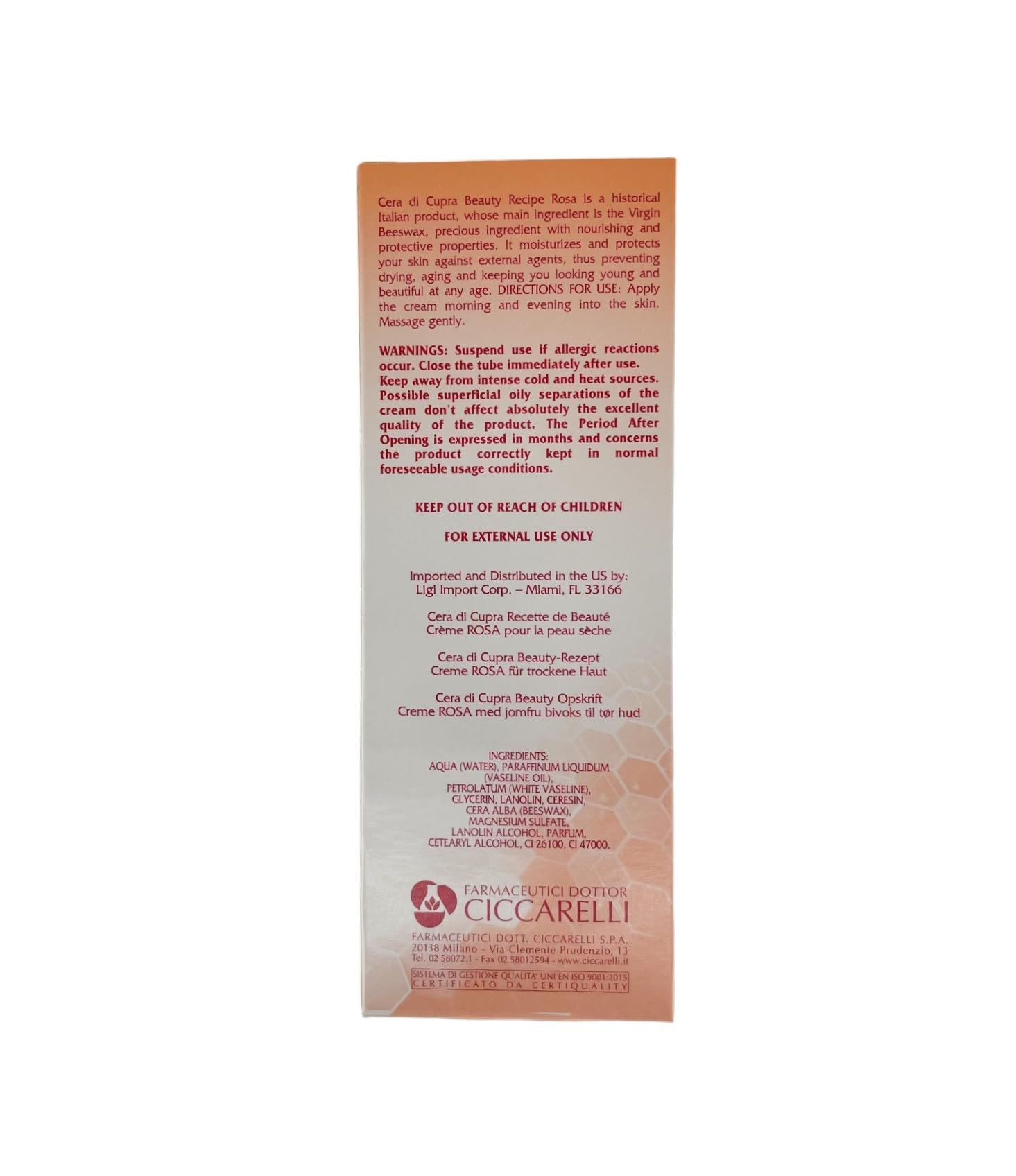 Cera Di Cupra Rosa 75ml tubo