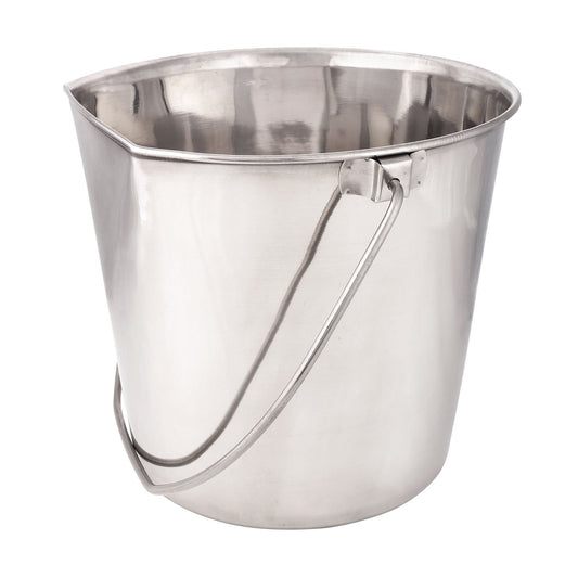 Cubos Planos de Acero Inoxidable Pro Select 6 Pulgadas para Vallas, Jaulas, Cajas o Perreras 2 Cuartos
