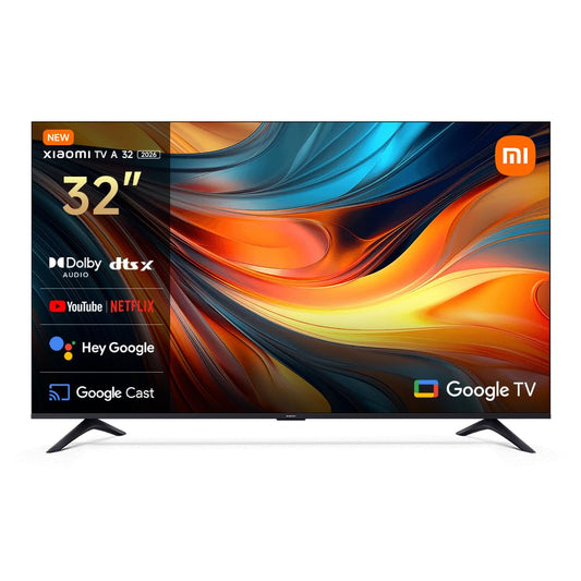 XIAOMI TV A 32 2026 | Google TV | Diseño Elegante con Bisel Ultrafino | Dolby Audio DTS:X + DTS Virtual:X1 | Voice Control