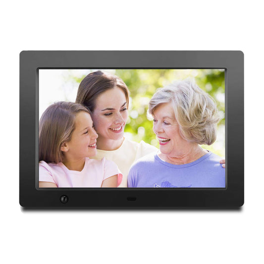 FLYAMAPIRIT - Marco digital para fotos de 10 pulgadas con visualización HD IPS con sensor de movimiento, vídeo, música de fondo, calendario, reloj, rotación automática, los mejores regalos