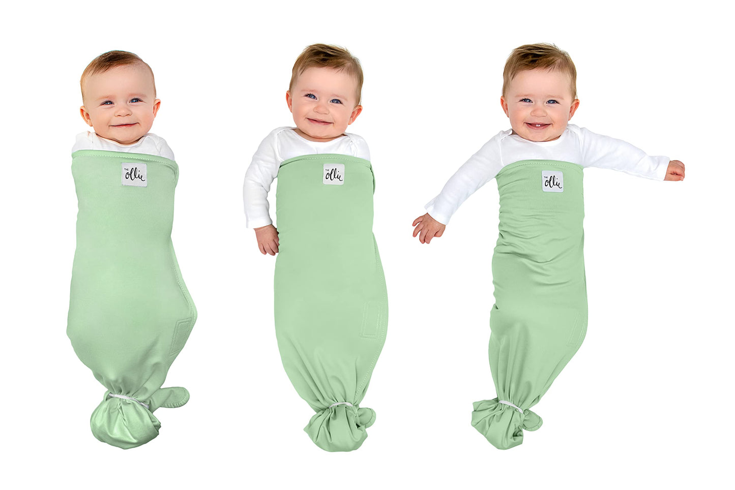 The Ollie Swaddle -- Helps to Reduce The Moro (Startle) Reflex -- Made from a Custom Designed Moisture-Wicking Material (Meadow)