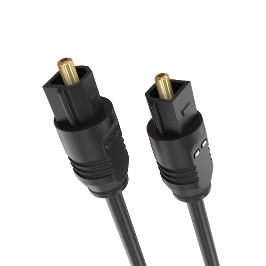 Cable de Audio Óptico Digital TOSLink SPDIF Negro con Dolby Digital DTS Surround 25 Pies