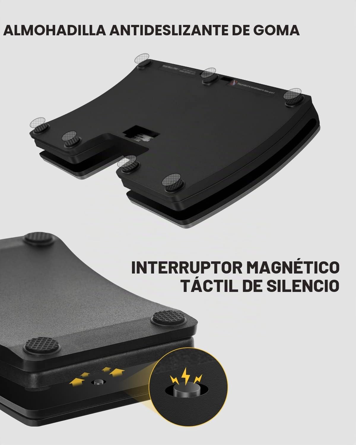 Pedal Inalámbrico Donner Negro Recargable para Girar Páginas en Tabletas y Teléfonos