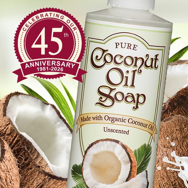 Nutribiotic Pure Coconut Oil Soap, Unscented, 8 Fluid Ounce by Nutrabolics