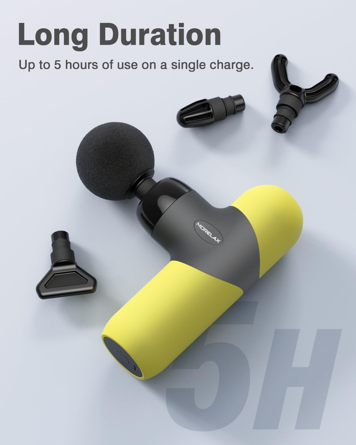 Morelax Mini Pistola De Masaje Portátil De Percusión Muscular De Tejido Profundo, Masajeador Deportivo Eléctrico De Mano Con 6 Cabezales De Masaje Y 4 Velocidades, El Mejor Regalo.