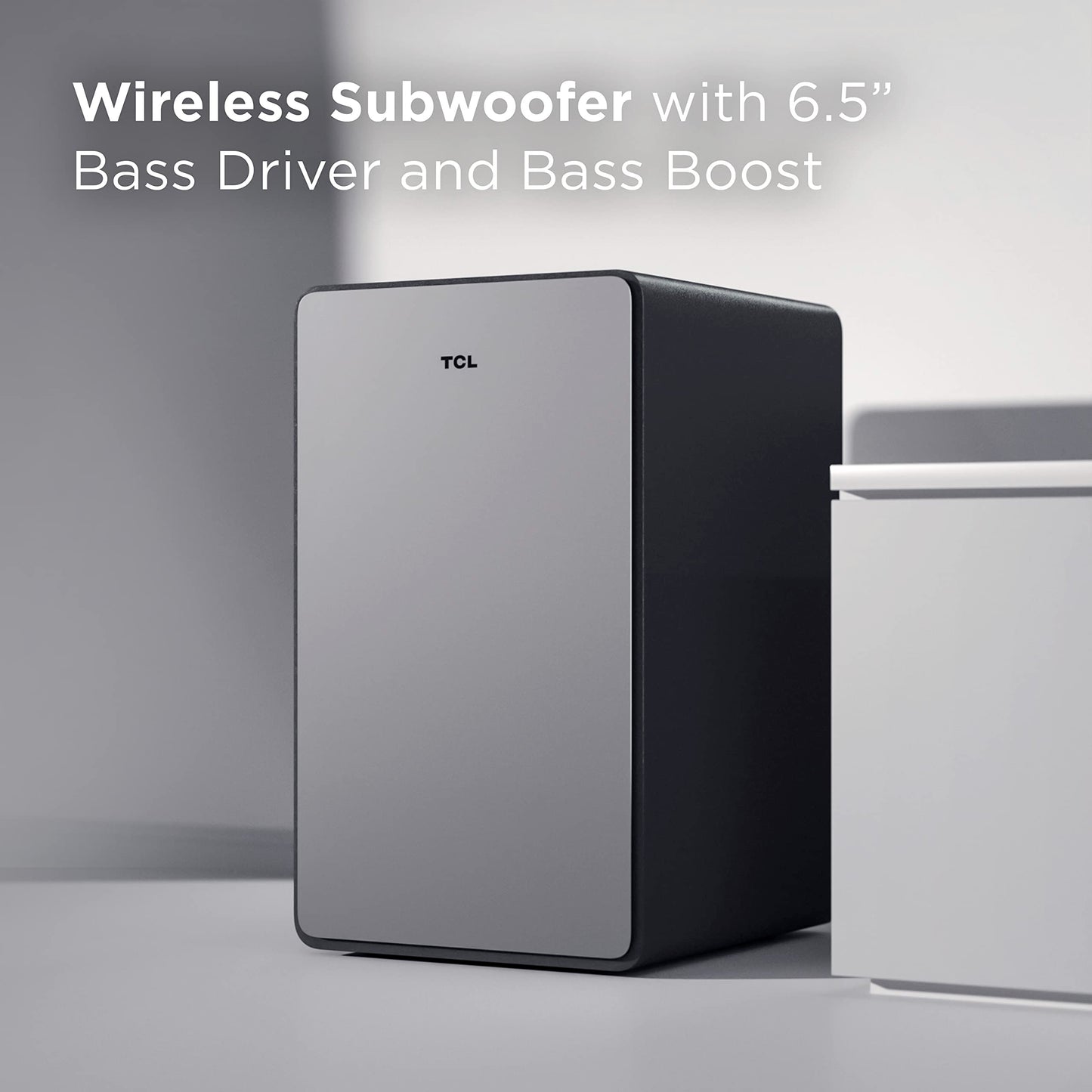 Barra de Sonido TCL Negro de 3.1 Canales con Subwoofer Inalámbrico y Dolby Audio para Hombre