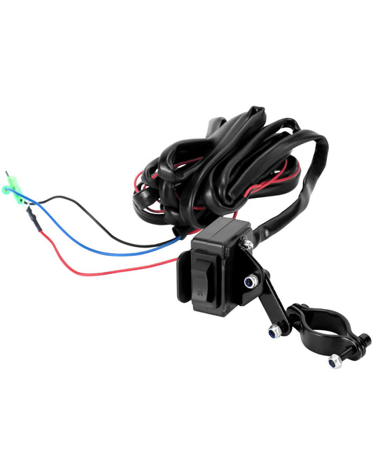 QWORK Winch Switch Kit for ATV UTV - Compatible with Polaris, Warn, KFI, and More - Solid Steel Construction