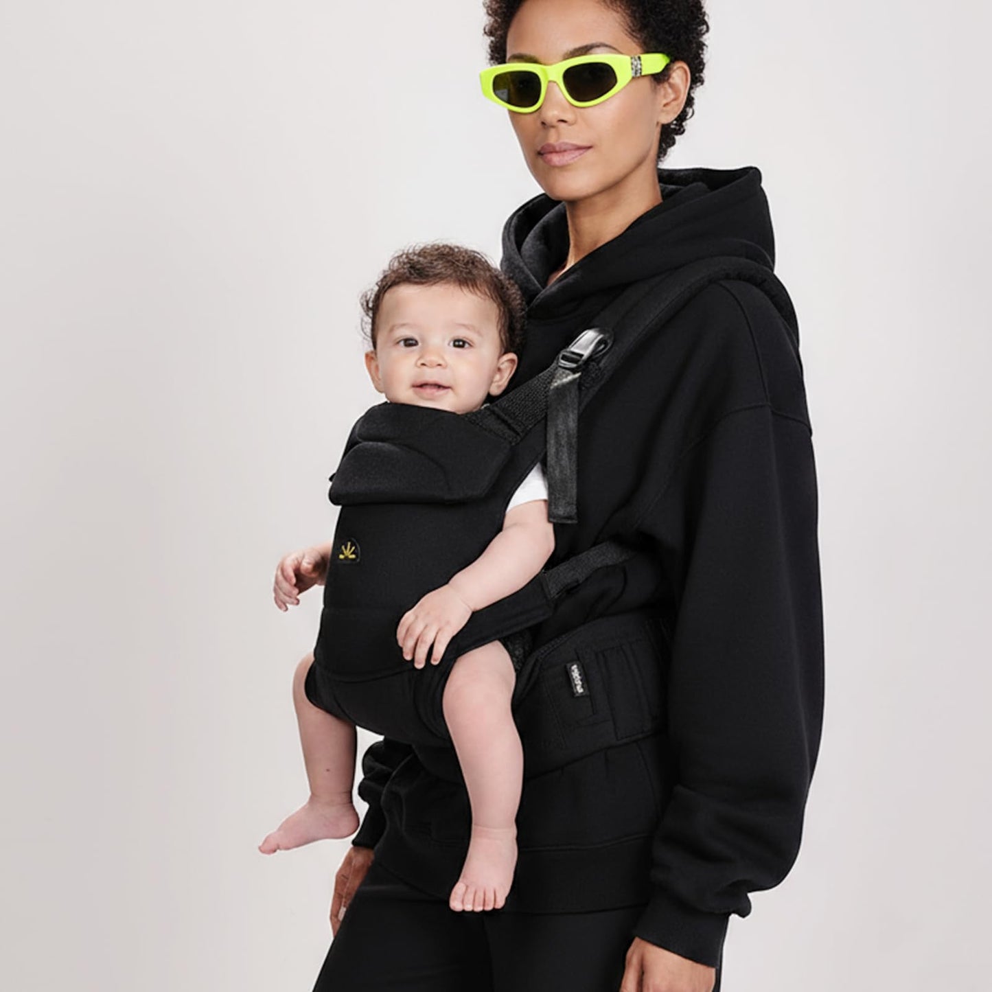 Dawnbud - Portabebés para recién nacidos y niños, ajustable, ultrasuave y ligero, ergonómico con soporte para la cabeza, equipo de viaje para bebés, artículos esenciales para bebés (negro)