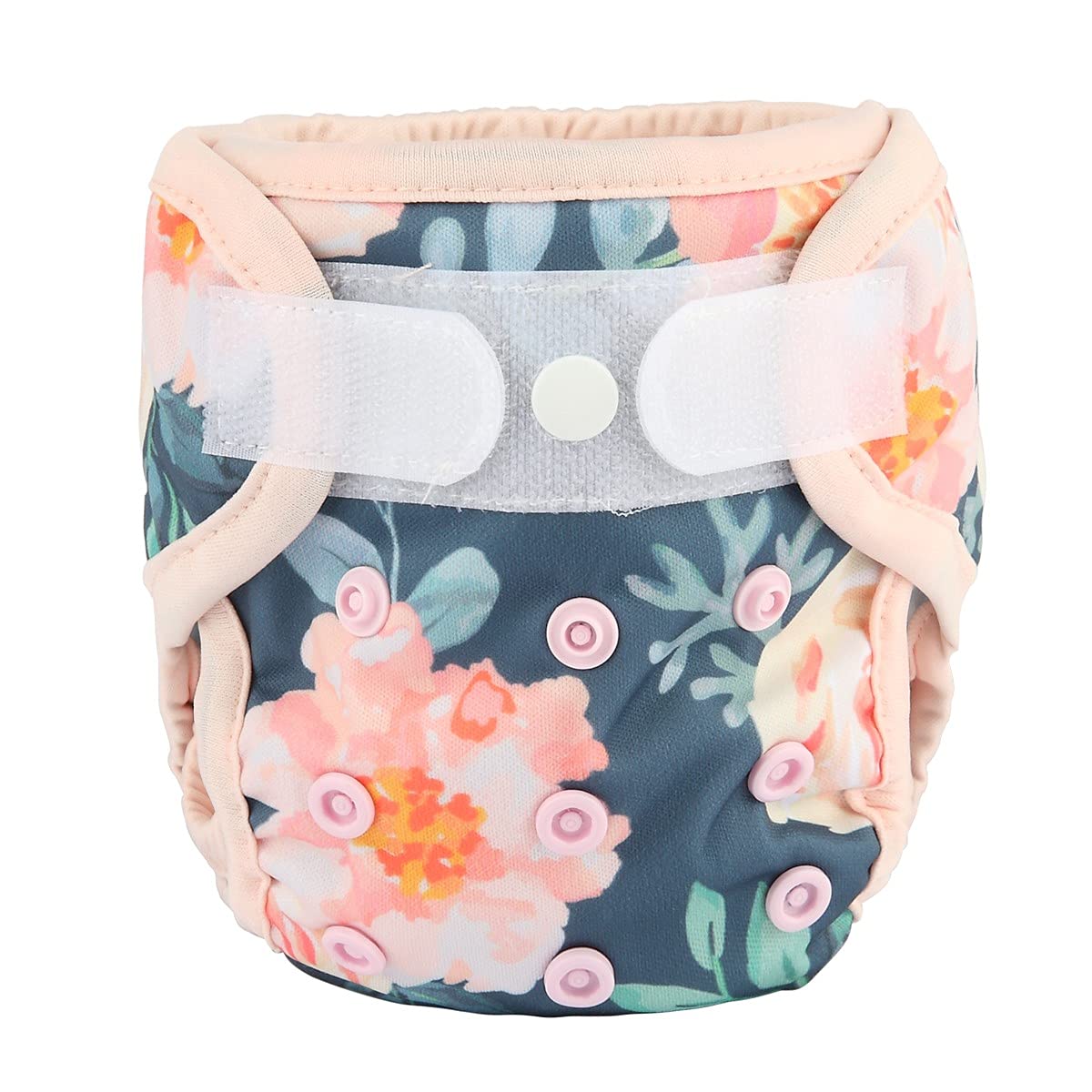 Pañal de tela para bebé recién nacido con gancho y bucle (flor vintage)