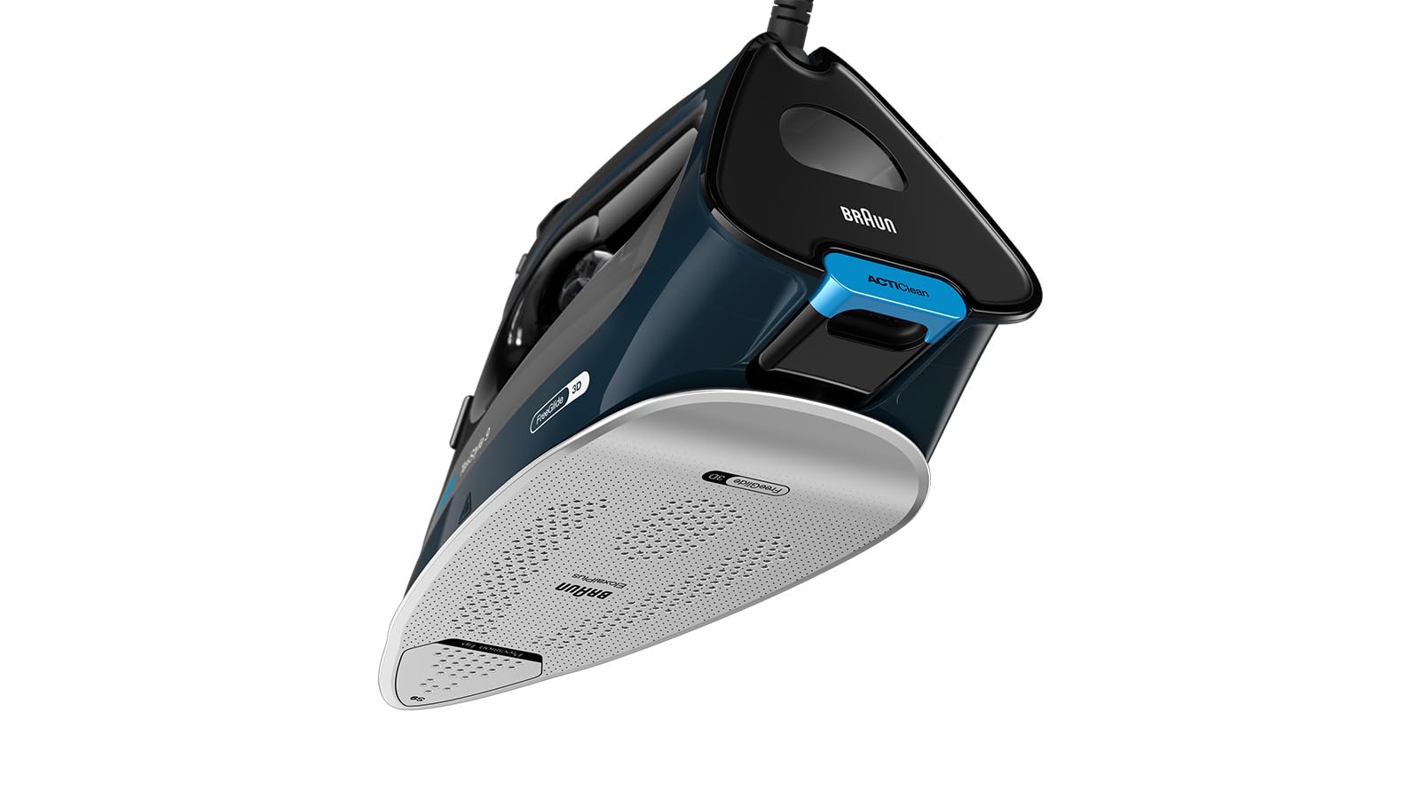 Braun TexStyle 9 SI9682 DB Ferro a vapore con tecnologia FreeGlide 3D, vapore verticale, funzione anti-goccia, funzione autopulente, apertura 330 ml, 260 g/min, 3200 W, blu scuroF