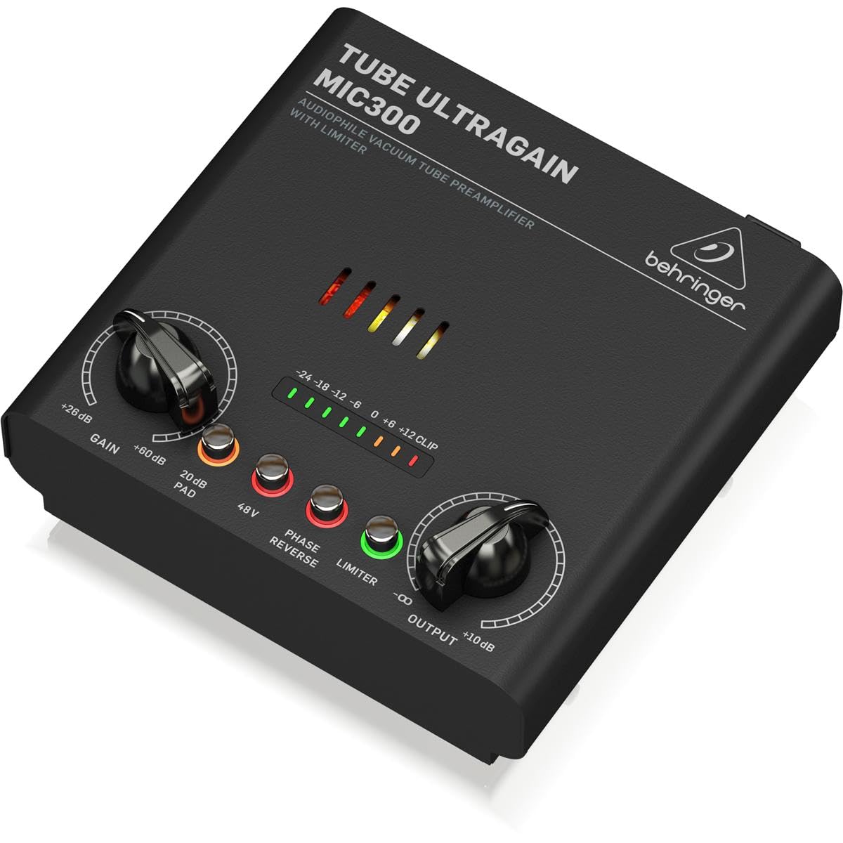 Behringer MIC300 Preamplificador de Tubo de aspiradora audiófilo con limitador